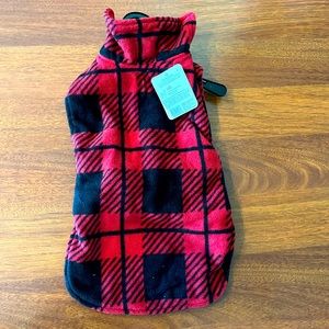 Youly NWT Red plaid Christmas Dog Coat Fleece small